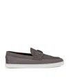 Christian Louboutin Chambeliboat Leather Boat Shoes In Smoky