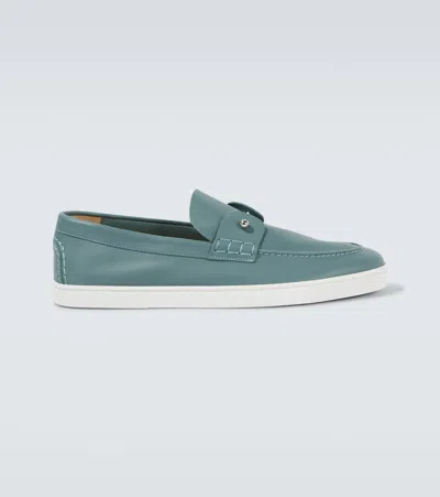 CHRISTIAN LOUBOUTIN CHAMBELIBOAT LEATHER LOAFERS