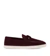 Christian Louboutin Chambeliboat Leather Boat Shoes In Red