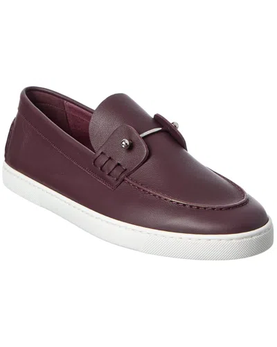 Christian Louboutin Chambeliboat Leather Loafer In Brown