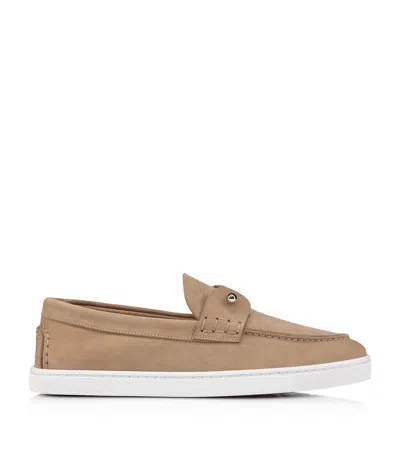 Christian Louboutin Chambeliboat Leather Loafers In Lionne
