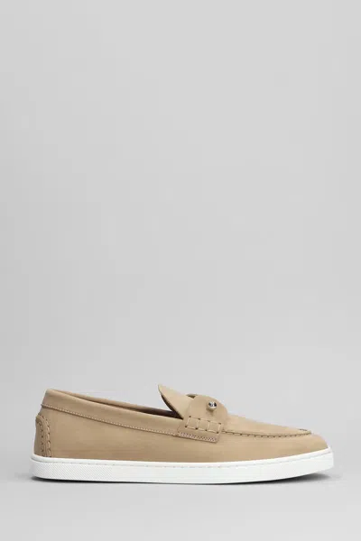 Christian Louboutin Chambeliboat Loafers In Beige Leather