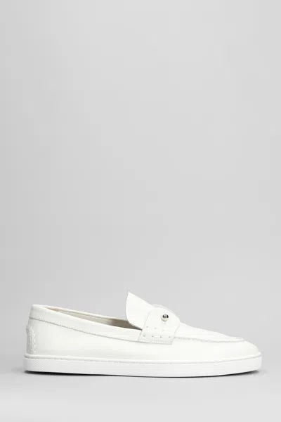 Christian Louboutin Chambeliboat Loafers In White Leather