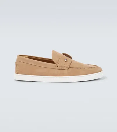 CHRISTIAN LOUBOUTIN CHAMBELIBOAT NUBUCK BOAT SHOES