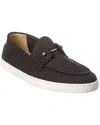 Christian Louboutin Loafers With Contrast Sole And Stitching Accents In Black