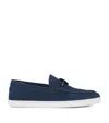 Christian Louboutin Chambeliboat Leather Boat Shoes In Blue