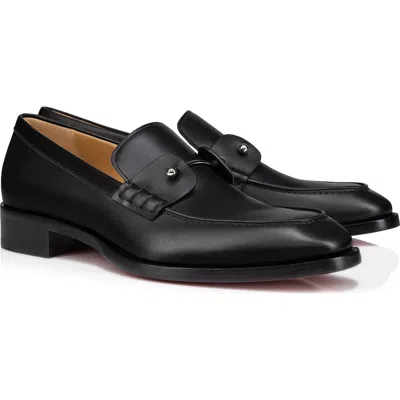 Christian Louboutin Round Toe Loafers Featuring Buckle Detail In Black