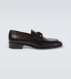 Christian Louboutin Round Toe Loafers Featuring Buckle Detail