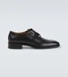 Christian Louboutin Chambelimonk Leather Monk Strap Shoes In Black