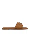 Christian Louboutin Chambelimule Leather Sandals In Brown