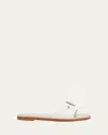Christian Louboutin Chambelimule Donna Leather Mules In Bianco/craie