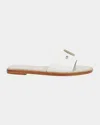 Christian Louboutin Chambelimule Donna Leather Mules In White