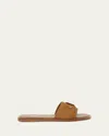 Christian Louboutin Chambelimule Donna Leather Sandals In Terra