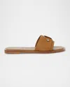 Christian Louboutin Chambelimule Leather Sandals In Terra