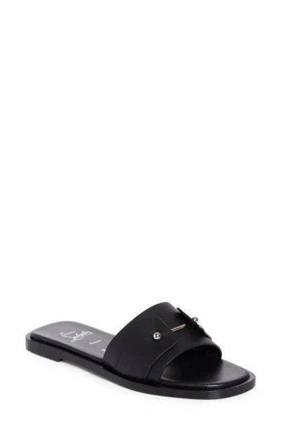 Christian Louboutin Chambelimule Donna Slide Sandal In Black