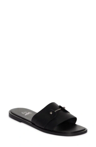 Christian Louboutin Chambelimule Slide Sandal In Black