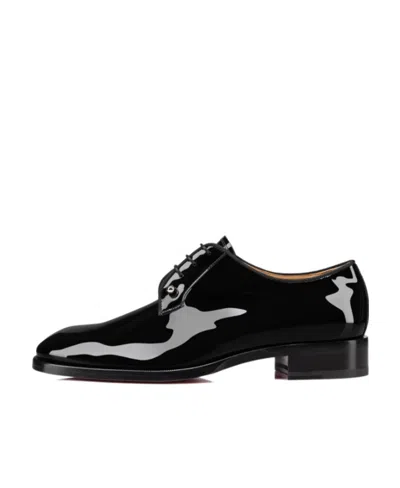 Christian Louboutin Chambeliss Patent Calfskin Oxford Shoes In Black