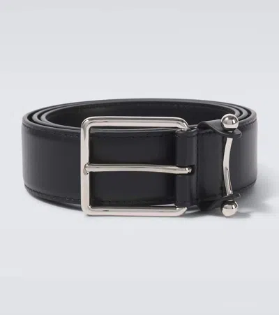 Christian Louboutin Chambeliss Leather Belt In Black