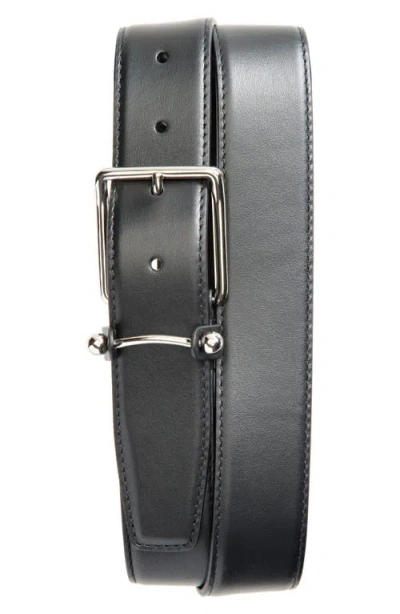 Christian Louboutin Chambeliss Leather Belt In Black/silver