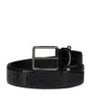Christian Louboutin Chambeliss Leather Belt In Black