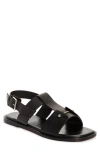 Christian Louboutin Chambeliss Sandal Flats In Black Leather In Black