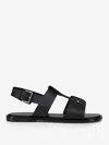 Christian Louboutin Chambeliss Sandal Flats In Black Leather In Black