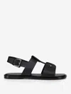 Christian Louboutin Chambeliss Sandal Flats In Black Leather In Black