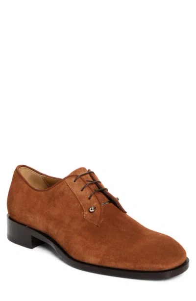 Christian Louboutin Chambeliss Suede Derby In Brown