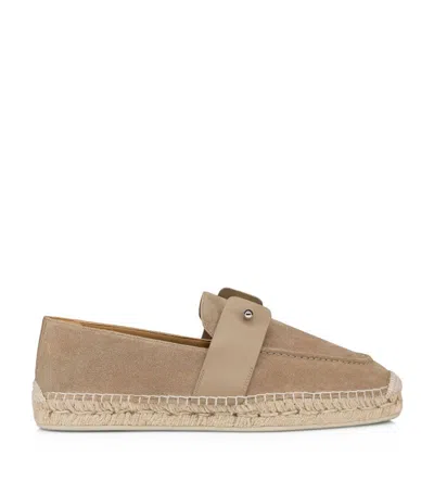 Christian Louboutin Chambespadrille Suede Espadrilles In Saharienne