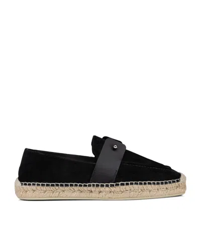 Christian Louboutin Chambespadrille Suede Espadrilles In Black