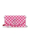 Christian Louboutin Checkered Shoulder Bag In Pink