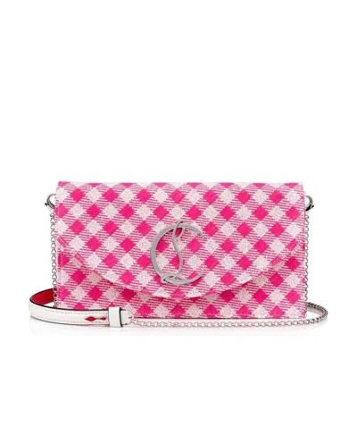 Christian Louboutin Checkered Shoulder Bag In Pink