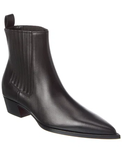 Christian Louboutin Cheliviss Calfskin Red Sole Chelsea Booties In Black