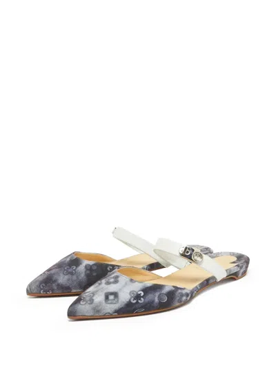 Pre-owned Christian Louboutin Choc Lock Flat Mules