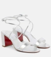 Christian Louboutin Choca Girl 70 Metallic Leather Sandals In Silver
