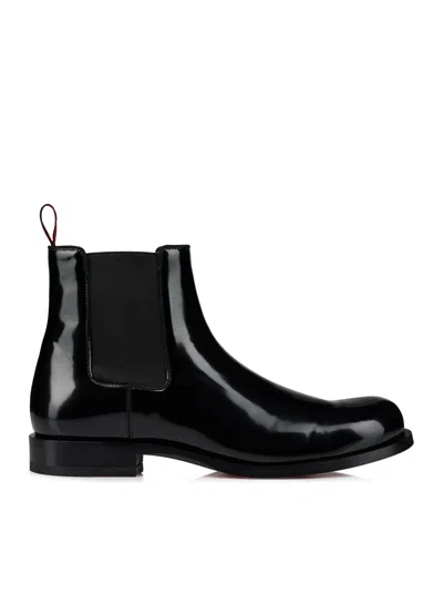 Christian Louboutin Choucair Brushed Calfskin Boots In Black