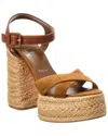 Christian Louboutin Super Calakala 130mm Suede Platform Sandals In Brown