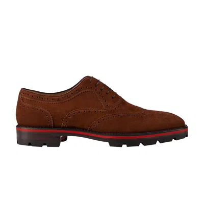 Pre-owned Christian Louboutin Charlie Me Flat Veau Velours 'pur Sang' | Brown | Men's Size