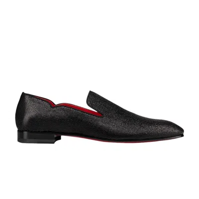 Pre-owned Christian Louboutin Dandy Chick Orlato Flat 'black Lin Loubi' | Men's Size 43