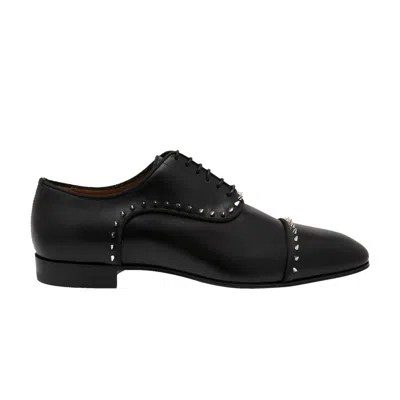Pre-owned Christian Louboutin Eton Flat Calf 'black Silver' | Men's Size 40