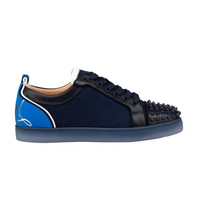 Pre-owned Christian Louboutin Fun Louis Junior Spikes 'dark Blue' | Men's Size 41.5