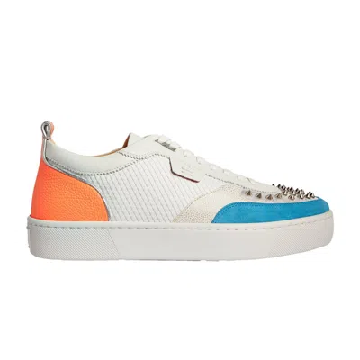 Pre-owned Christian Louboutin Happyrui Spikes Flat 'tech Waves' | White | Men's Size 42