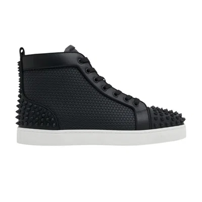 Pre-owned Christian Louboutin Louis Flat Calf Spikes High 'black Matte' | Men's Size 41.5