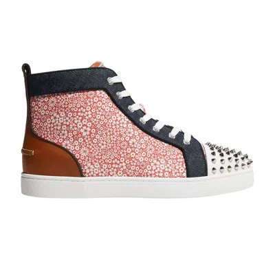 Pre-owned Christian Louboutin Louis Flat Calf Spikes High 'floral' | Multi-color | Men's S