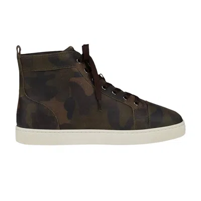 Pre-owned Christian Louboutin Louis Flat High 'camouflage' | Green | Men's Size 41