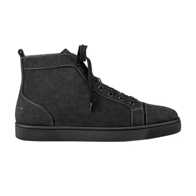 Pre-owned Christian Louboutin Louis Flat Veau Velours | Black | Men's Size 43.5