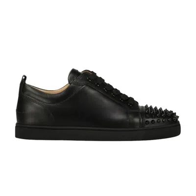 Pre-owned Christian Louboutin Louis Junior Spikes Flat 'black' | Men's Size 43.5