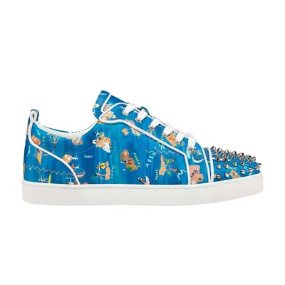 Pre-owned Christian Louboutin Louis Junior Spikes 'odissey Print' | Blue | Men's Size 41