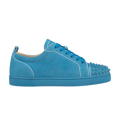Pre-owned Christian Louboutin Louis Junior Spikes Orlato Flat 'blue' | Men's Size 41