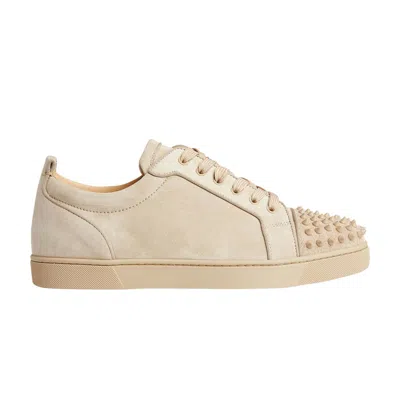 Pre-owned Christian Louboutin Louis Junior Spikes Orlato Flat Veau 'calce' | Cream | Men's